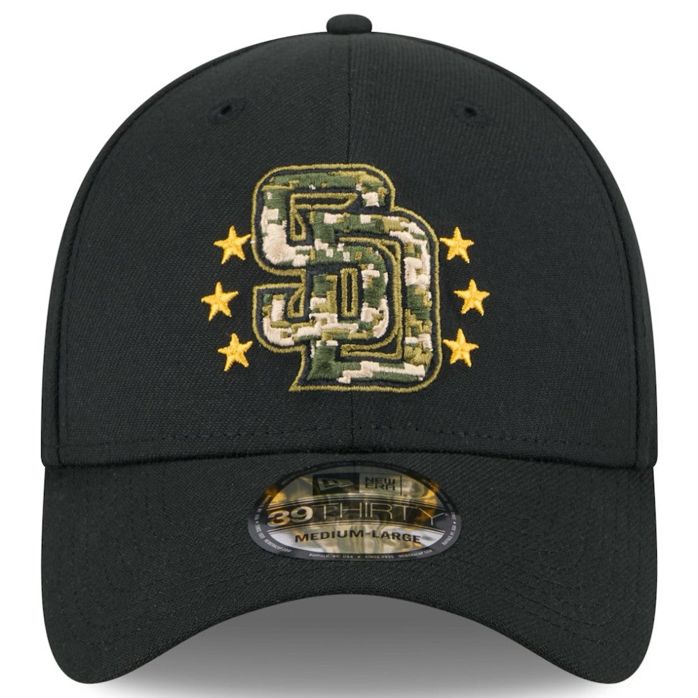 San Diego Padres New Era 2024 Armed Forces Day 39THIRTY Flex Hat - Black - New Era Sale