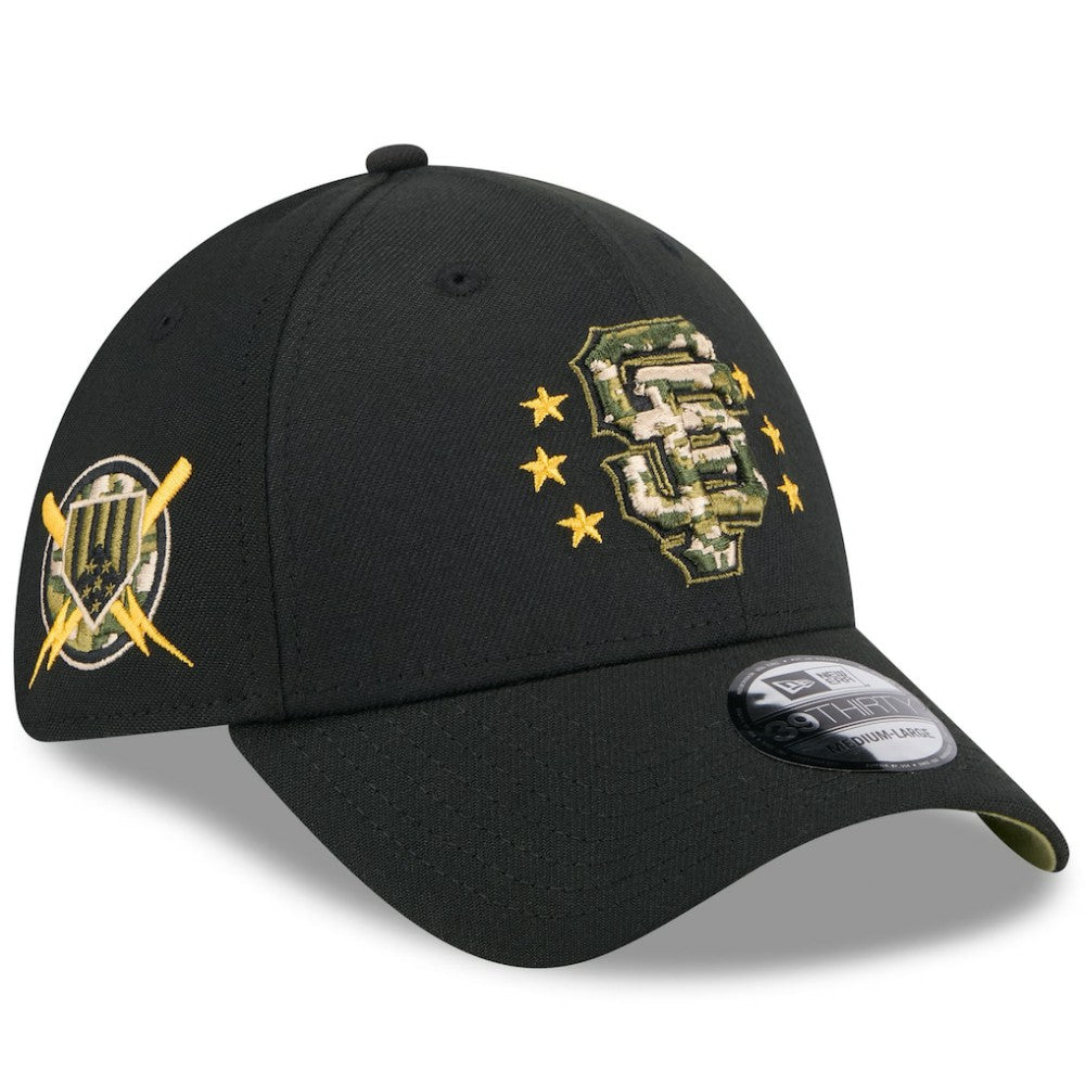 San Francisco Giants New Era 2024 Armed Forces Day 39THIRTY Flex Hat - Black - New Era Discount