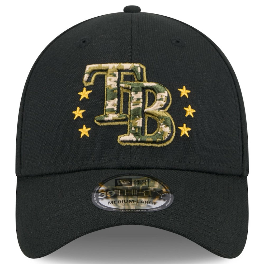 Tampa Bay Rays New Era 2024 Armed Forces Day 39THIRTY Flex Hat - Black - New Era Sale