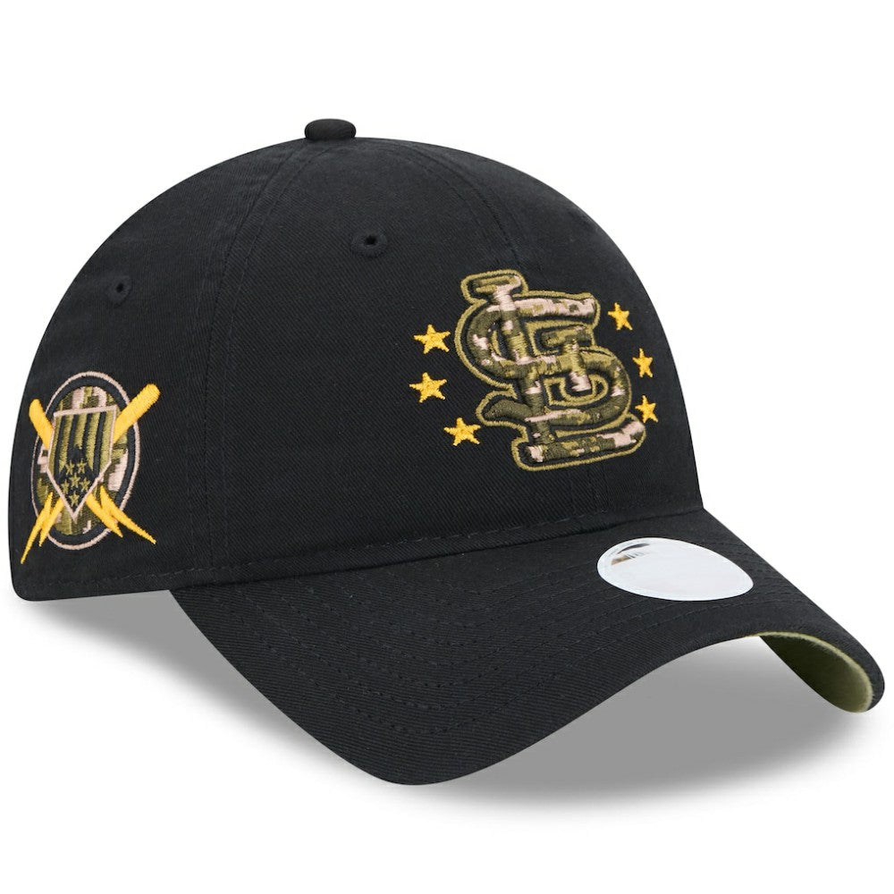 St. Louis Cardinals New Era Women's 2024 Armed Forces Day 9TWENTY Adjustable Hat - Black - New Era Discount