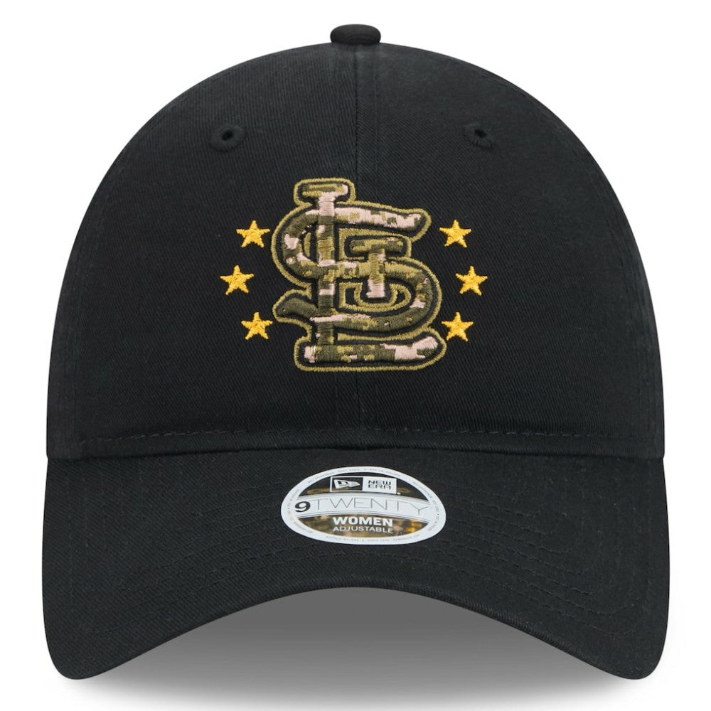 St. Louis Cardinals New Era Women's 2024 Armed Forces Day 9TWENTY Adjustable Hat - Black - New Era Discount
