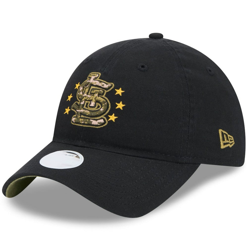St. Louis Cardinals New Era Women's 2024 Armed Forces Day 9TWENTY Adjustable Hat - Black - New Era Discount