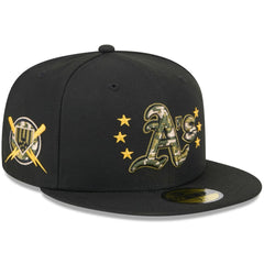 Athletics New Era 2024 Armed Forces Day On-Field 59FIFTY Fitted Hat - Black - New Era Sale