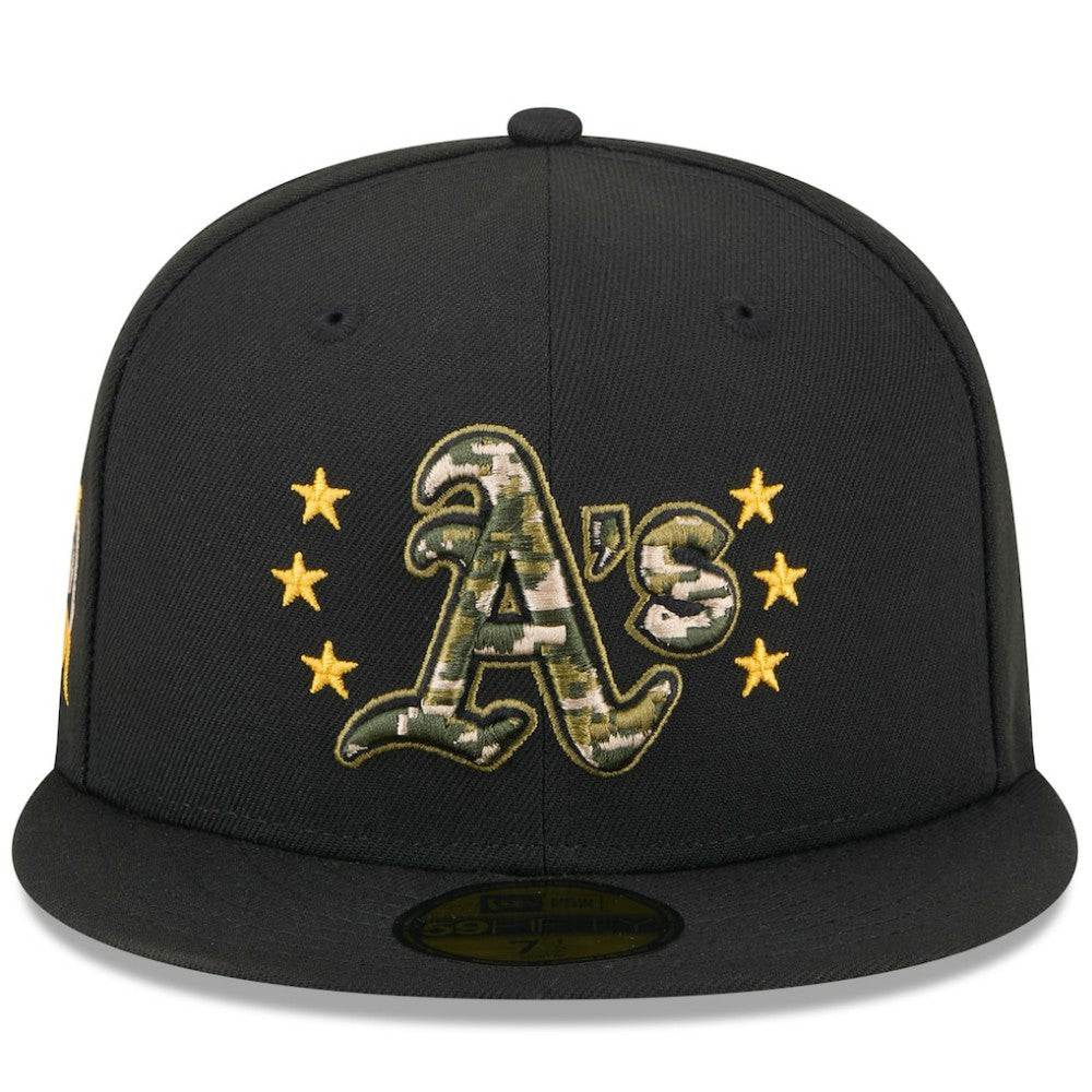 Athletics New Era 2024 Armed Forces Day On-Field 59FIFTY Fitted Hat - Black - New Era Sale