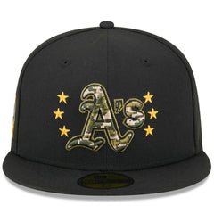 Athletics New Era 2024 Armed Forces Day On-Field 59FIFTY Fitted Hat - Black - New Era Sale