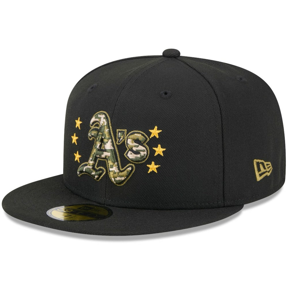 Athletics New Era 2024 Armed Forces Day On-Field 59FIFTY Fitted Hat - Black - New Era Sale
