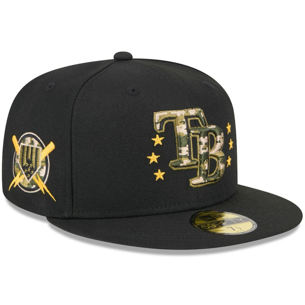 Tampa Bay Rays New Era 2024 Armed Forces Day On-Field 59FIFTY Fitted Hat - Black - New Era Discount