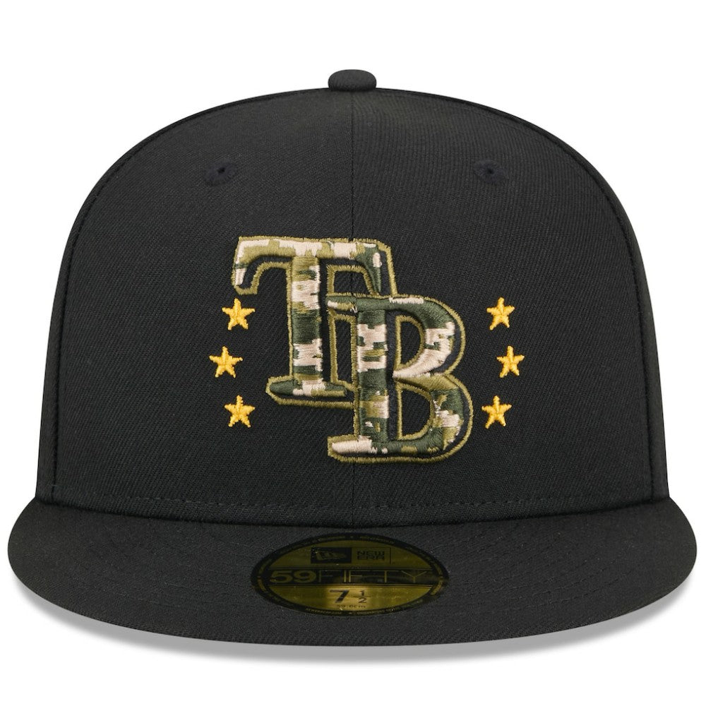 Tampa Bay Rays New Era 2024 Armed Forces Day On-Field 59FIFTY Fitted Hat - Black - New Era Discount