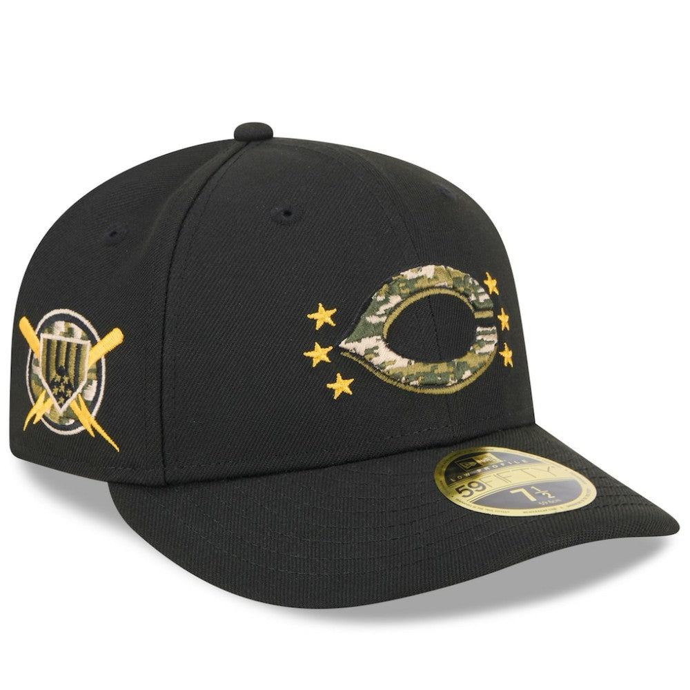 Cincinnati Reds New Era 2024 Armed Forces Day Low Profile 59FIFTY Fitted Hat - Black - New Era on Sale
