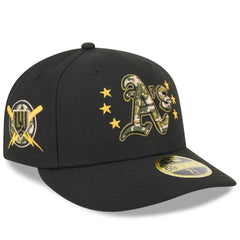 Athletics New Era 2024 Armed Forces Day Low Profile 59FIFTY Fitted Hat - Black - New Era Sale