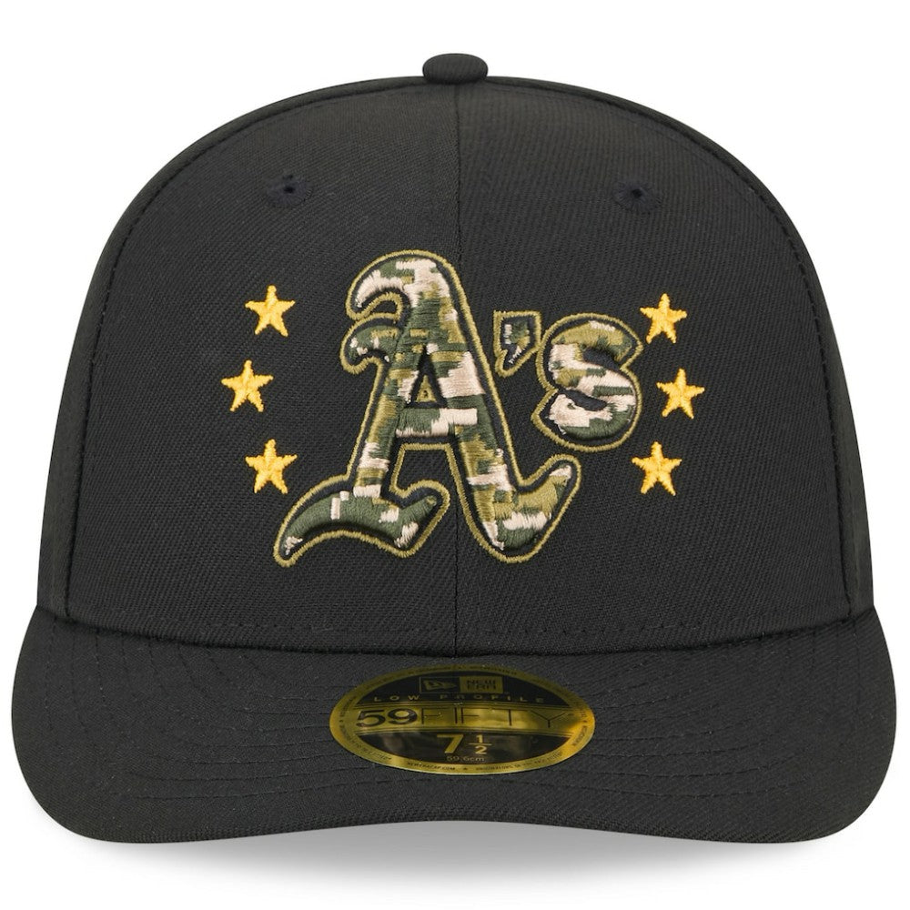 Athletics New Era 2024 Armed Forces Day Low Profile 59FIFTY Fitted Hat - Black - New Era Sale