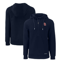 St. Louis Cardinals Cutter & Buck Roam Eco Half-Zip Recycled Pullover Hoodie - Navy - MLB Online