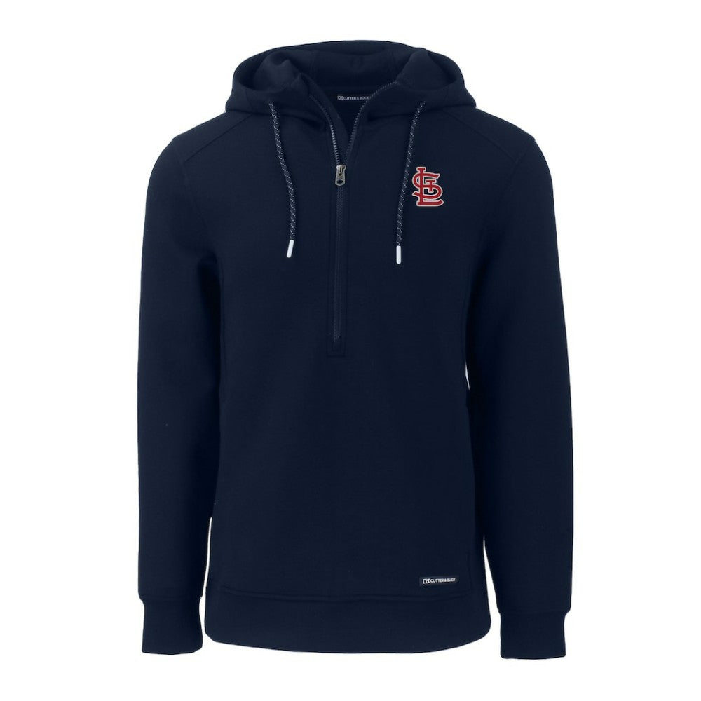 St. Louis Cardinals Cutter & Buck Roam Eco Half-Zip Recycled Pullover Hoodie - Navy - MLB Online