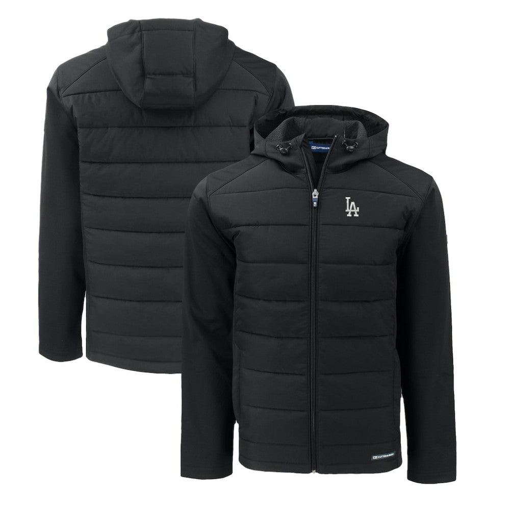 Los Angeles Dodgers Cutter & Buck Evoke Hybrid Eco Softshell Recycled Full-Zip Hoodie - Black - MLB Online