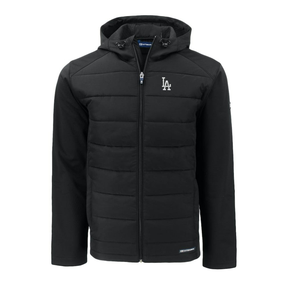 Los Angeles Dodgers Cutter & Buck Evoke Hybrid Eco Softshell Recycled Full-Zip Hoodie - Black - MLB Online