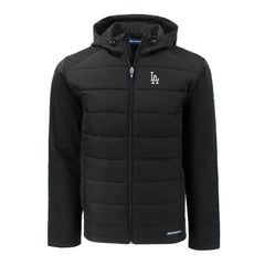 Los Angeles Dodgers Cutter & Buck Evoke Hybrid Eco Softshell Recycled Full-Zip Hoodie - Black - MLB Online
