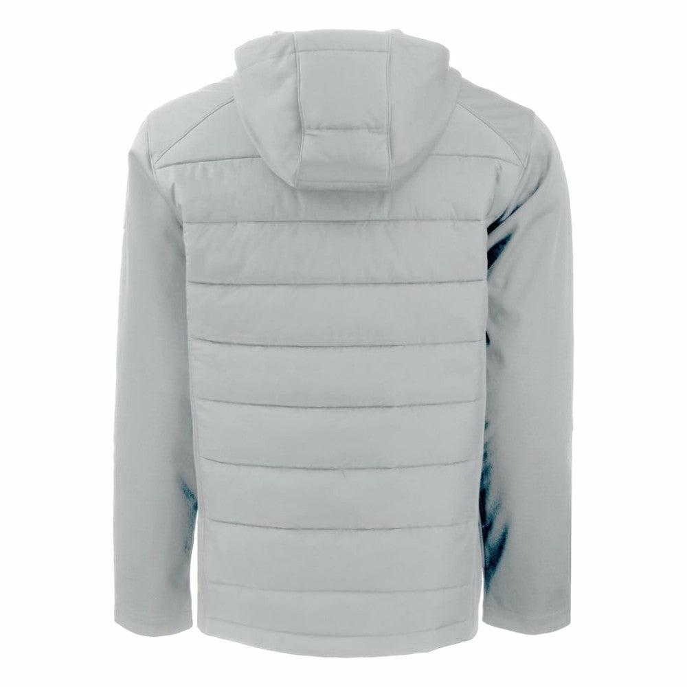Los Angeles Dodgers Cutter & Buck Evoke Hybrid Eco Softshell Recycled Full-Zip Hoodie - Gray - MLB Lifestyle