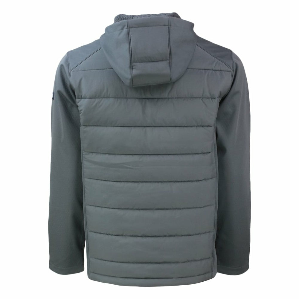 Los Angeles Dodgers Cutter & Buck Evoke Hybrid Eco Softshell Recycled Full-Zip Hoodie - Gray - MLB Sale