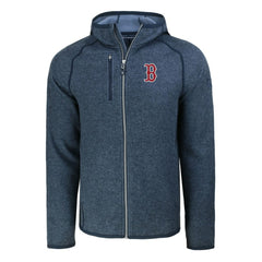 Boston Red Sox Cutter & Buck Mainsail Full-Zip Hooded Jacket - Heather Navy - MLB Sale