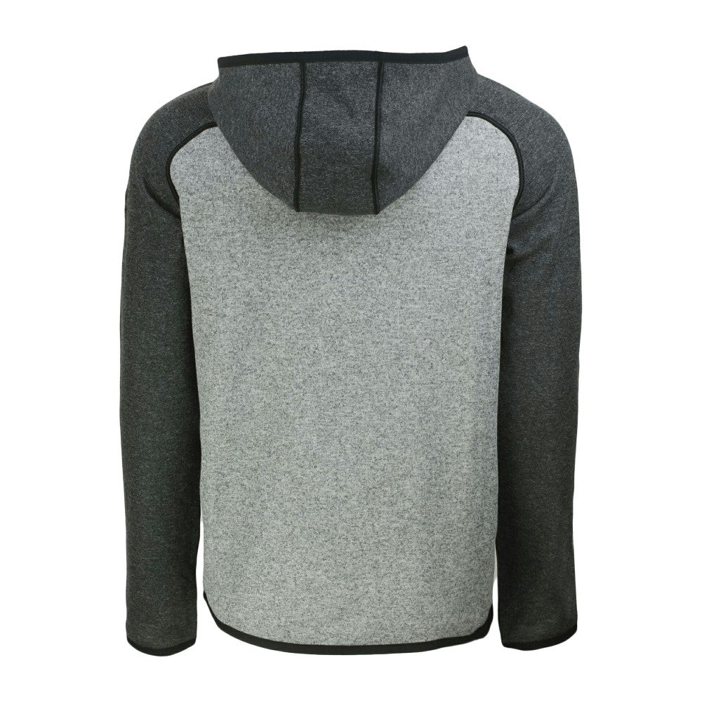 Cincinnati Reds Cutter & Buck Mainsail Full-Zip Hooded Jacket - Heather Charcoal/Heather Gray - MLB Sale