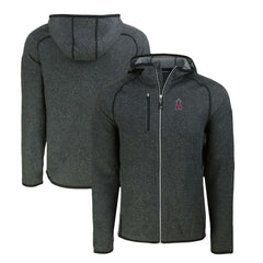 Los Angeles Angels Cutter & Buck Mainsail Full-Zip Hooded Jacket - Heather Charcoal - MLB Online