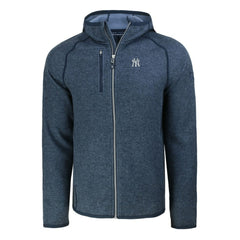 New York Yankees Cutter & Buck Mainsail Full-Zip Hooded Jacket - Heather Navy - MLB Sale