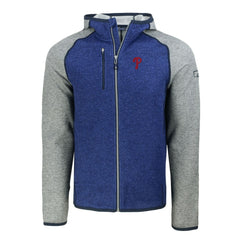 Philadelphia Phillies Cutter & Buck Mainsail Full-Zip Hooded Jacket - Royal/Heather Gray - MLB Online
