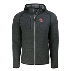 St. Louis Cardinals Cutter & Buck Mainsail Full-Zip Hooded Jacket - Heather Charcoal - MLB Sale