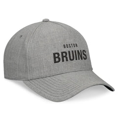 Boston Bruins Fanatics Elements A-Frame Leather Strapback Hat - Heather Gray - NHL 200496199