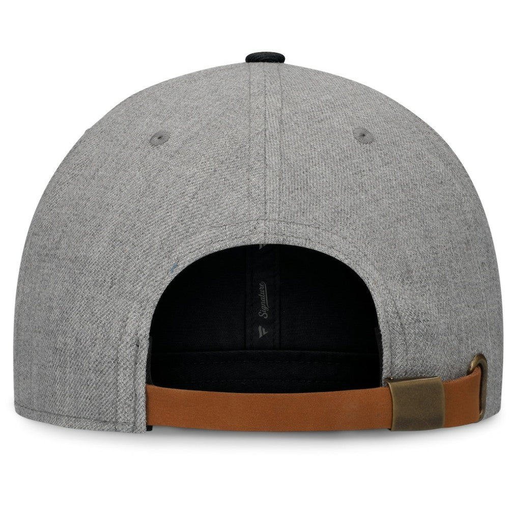 Pittsburgh Penguins Fanatics Elements Flat Brim Leather Strapback Hat - Heather Gray - NHL 200496204
