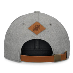 New Jersey Devils Fanatics Elements A-Frame Leather Strapback Hat - Heather Gray - NHL 200496207