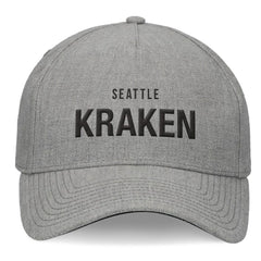 Seattle Kraken Fanatics Elements A-Frame Leather Strapback Hat - Heather Gray - NHL 200496212