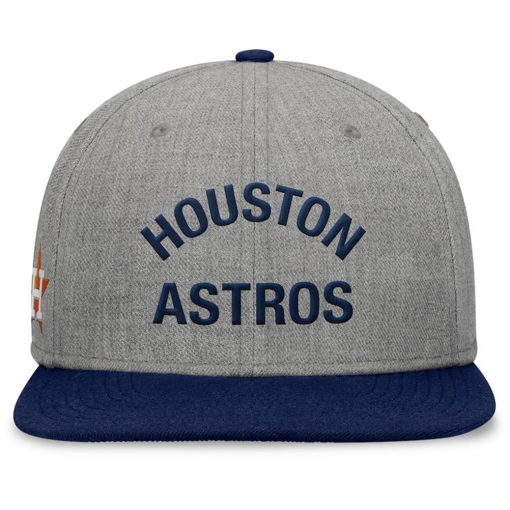 Houston Astros Fanatics Elements Flat Brim Snapbuckle Hat - Heather Gray/Navy - Fanatics Sale