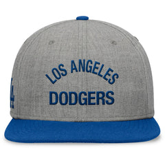 Los Angeles Dodgers Fanatics Elements Flat Brim Snapbuckle Hat - Heather Gray/Royal - Fanatics Discount