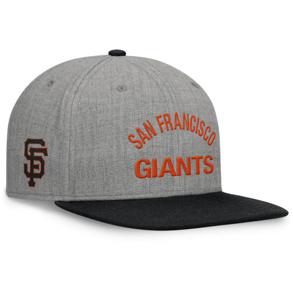 San Francisco Giants Fanatics Elements Flat Brim Snapbuckle Hat - Heather Gray/Black - Fanatics Online