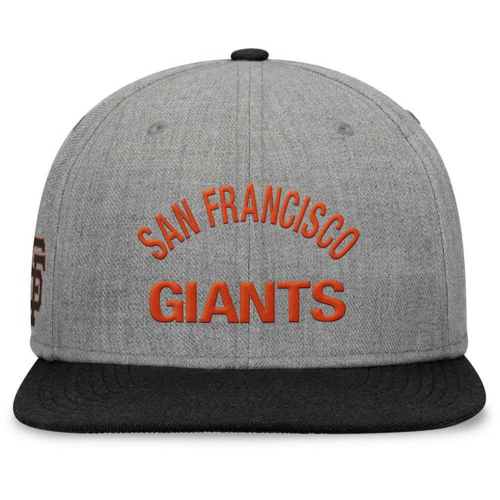 San Francisco Giants Fanatics Elements Flat Brim Snapbuckle Hat - Heather Gray/Black - Fanatics Online