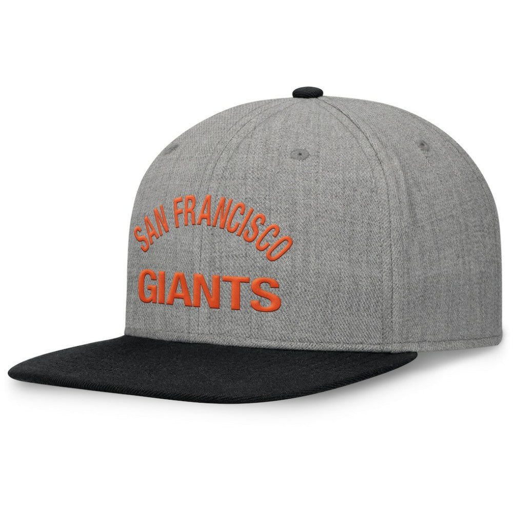 San Francisco Giants Fanatics Elements Flat Brim Snapbuckle Hat - Heather Gray/Black - Fanatics Online