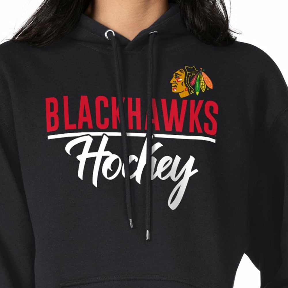 Chicago Blackhawks G-III 4Her by Carl Banks Women's Team Sport Tri-Blend Fleece Hoodie - Black - NHL 200497117