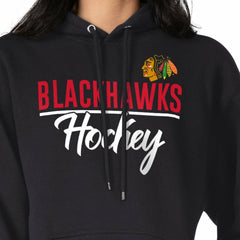 Chicago Blackhawks G-III 4Her by Carl Banks Women's Team Sport Tri-Blend Fleece Hoodie - Black - NHL 200497117