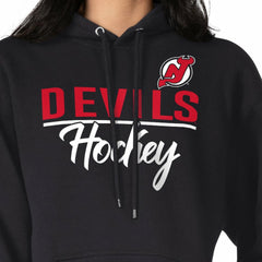 New Jersey Devils G-III 4Her by Carl Banks Women's Team Sport Tri-Blend Fleece Hoodie - Black - NHL 200497123