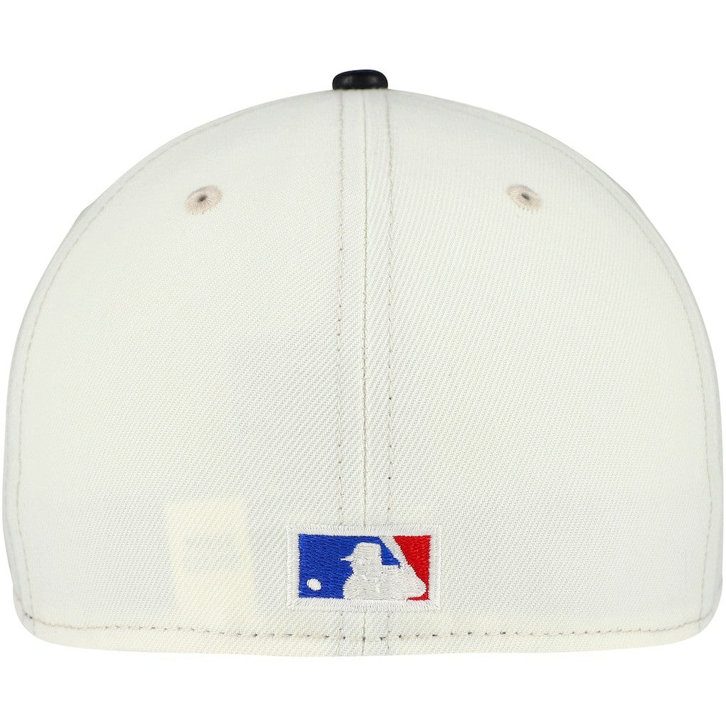 Chicago Bulls Faux Leather Visor Two-Tone 59FIFTY Fitted Hat Cream/Black | New Era discount