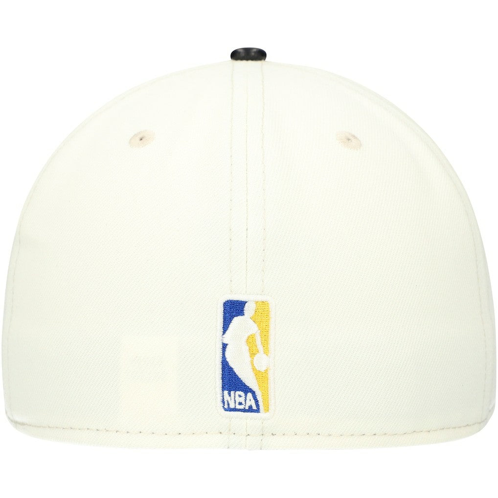 Golden State Warriors Faux Leather Visor Two-Tone 59FIFTY Fitted Hat for sale White/Black | New Era Lifestyle