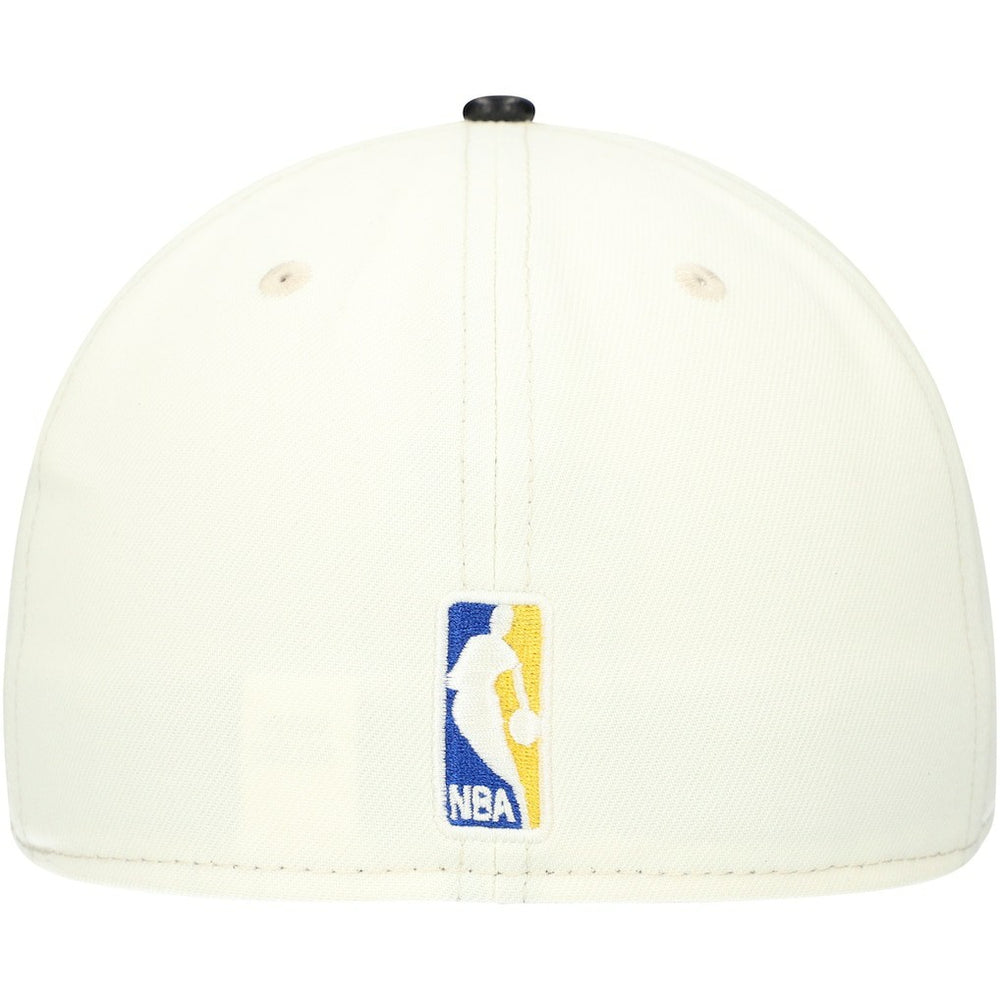 Golden State Warriors Faux Leather Visor Two-Tone 59FIFTY Fitted Hat for sale White/Black | New Era Lifestyle