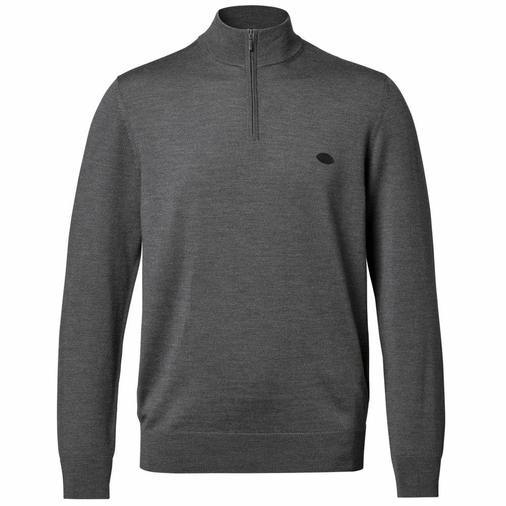 New York Jets Charles Tyrwhitt Merino Quarter-Zip Pullover Sweater Gray