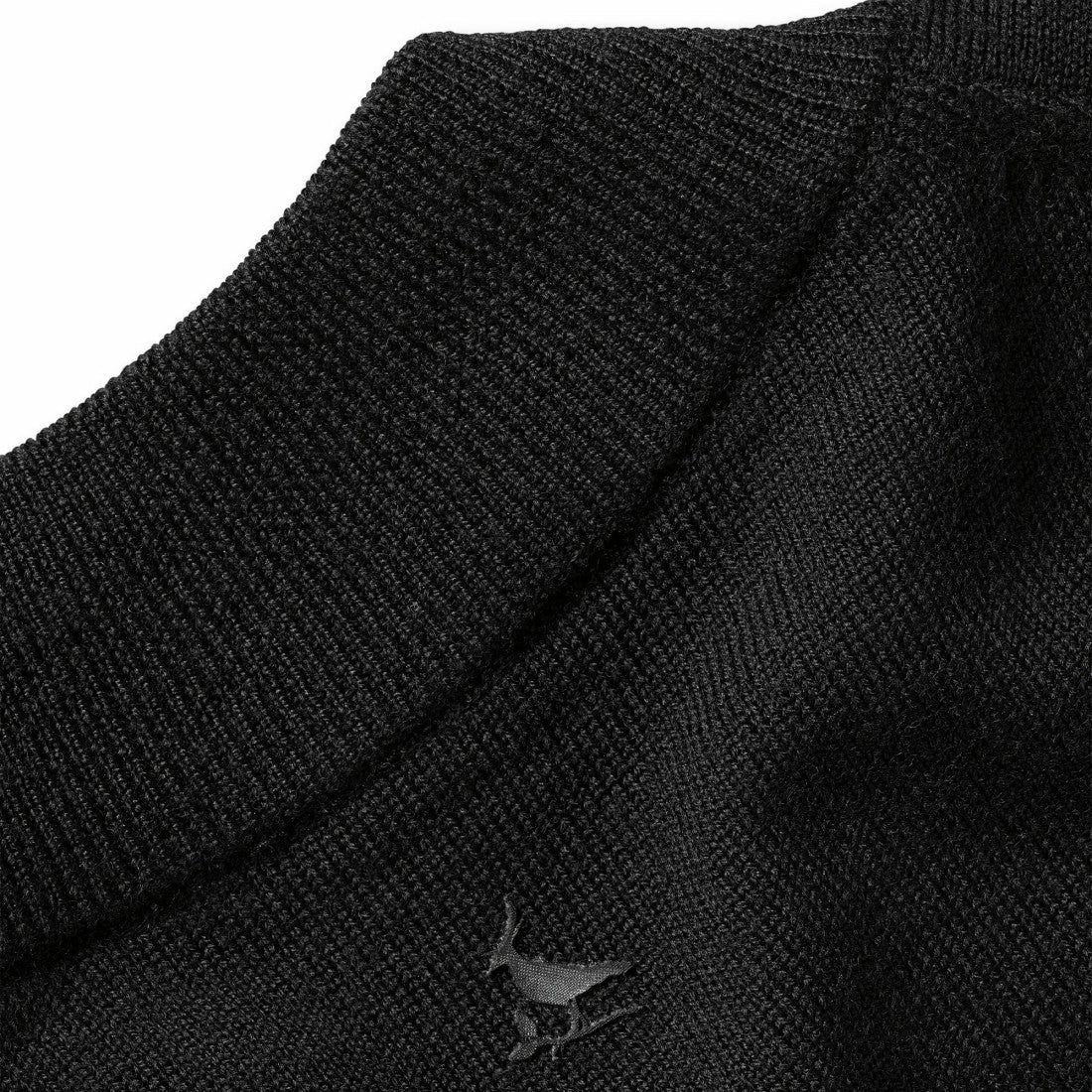 New York Jets Charles Tyrwhitt Merino Full-Zip Sweater Black