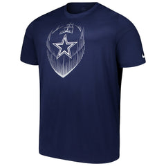 Nike Dallas Cowboys Big & Tall Blitz Legend Icon T-Shirt Navy