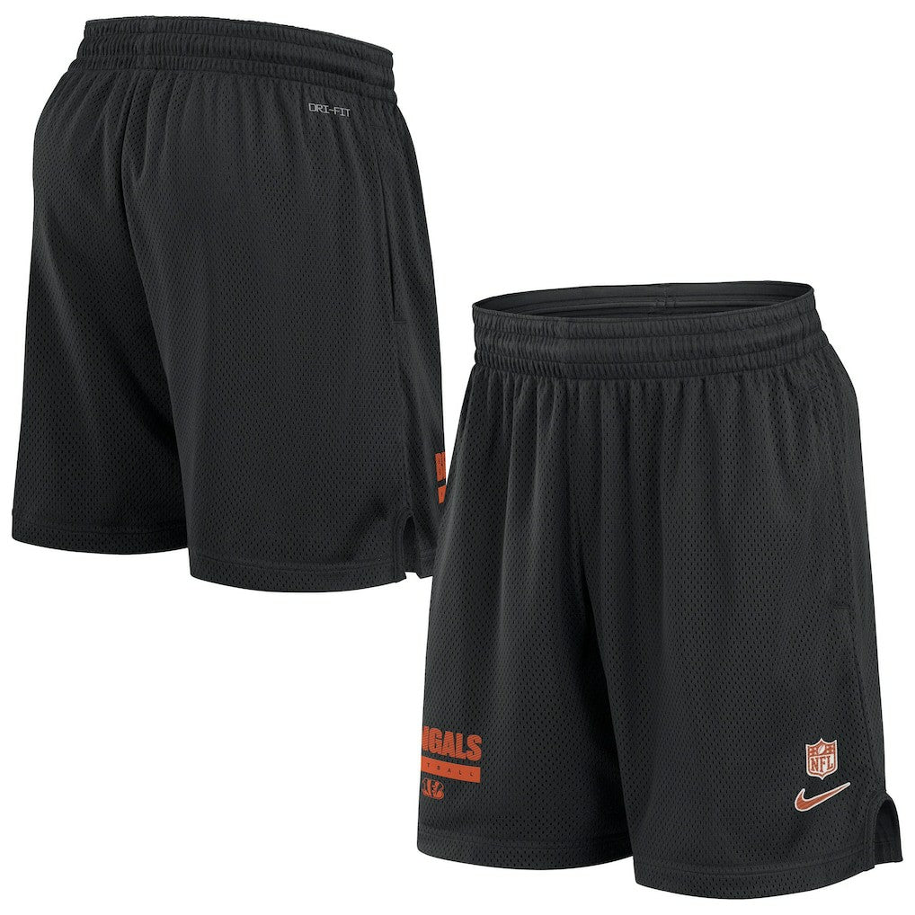 Nike Cincinnati Bengals 2024 Sideline Performance Mesh Shorts Black