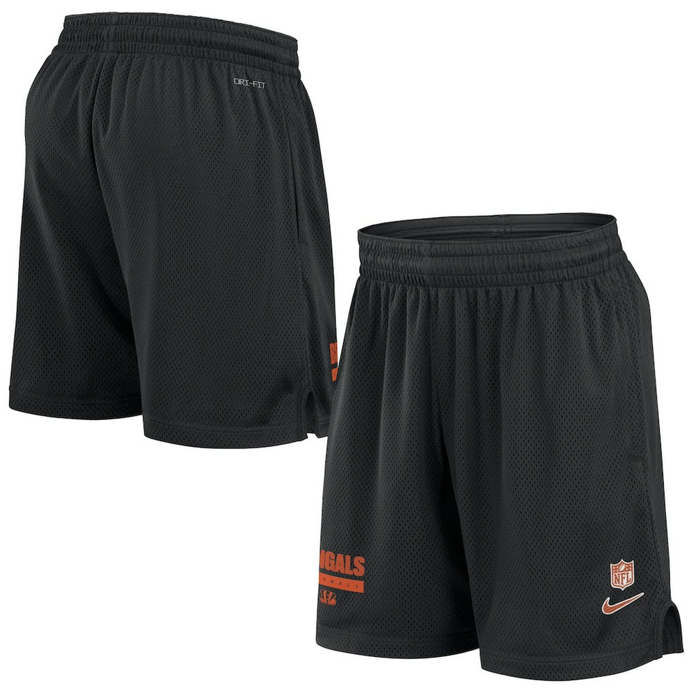 Nike Cincinnati Bengals 2024 Sideline Performance Mesh Shorts Black