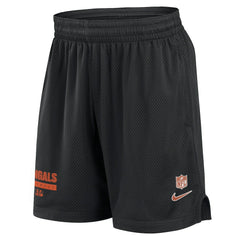 Nike Cincinnati Bengals 2024 Sideline Performance Mesh Shorts Black