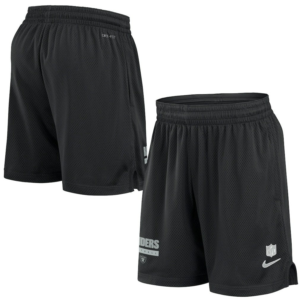 Nike Las Vegas Raiders 2024 Sideline Performance Mesh Shorts Black